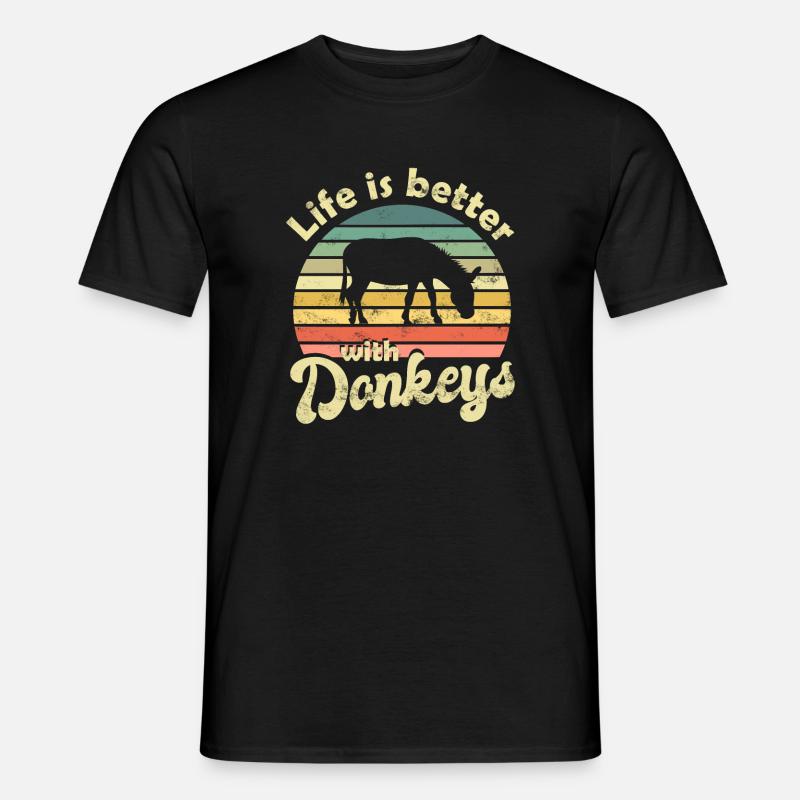 Esel - Männer T-Shirt - Schwarz