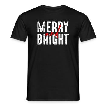 Scénario de Noël joyeux et lumineux - T-shirt homme - noir - Devant - AI Model Male 178 light (178cm)