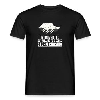 Introverti mais prêt à discuter de Funny Storm - T-shirt homme - noir - Devant - AI Model Male 178 light (178cm)