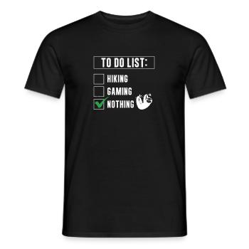 Liste de choses à faire : rien de drôle pour les - T-shirt homme - noir - Devant - AI Model Male 178 light (178cm)