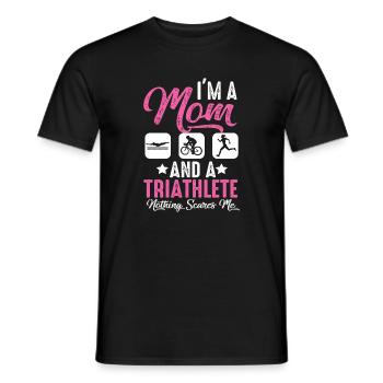 Ich Bin Eine Mutter Und Ein Triathlet - Männer T-Shirt - Schwarz - Vorne - AI Model Male 178 light (178cm)