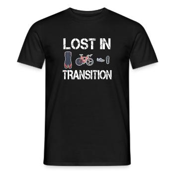 Lost In Transition Triathlete Triathlon - Men's T-Shirt - black - Front - AI Model Male 178 light (178cm)