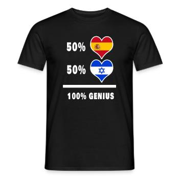 Israël et l’Espagne génie / cadeau - T-shirt homme - noir - Devant - AI Model Male 178 light (178cm)