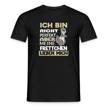 Frettchen - Männer T-Shirt - Schwarz - Vorne - AI Model Male 178 light (178cm)
