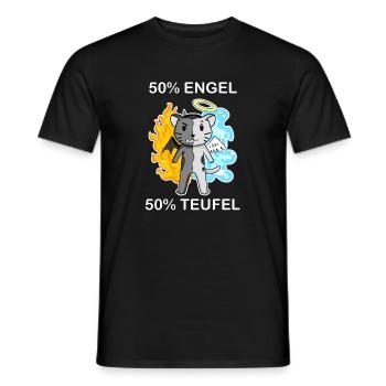 Katze Katzenrasse Abessinierkatze - Männer T-Shirt - Schwarz - Vorne - AI Model Male 178 light (178cm)