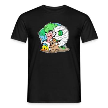 9. Geburtstag Niedliche Tiere 9 Jahre alt - Männer T-Shirt - Schwarz - Vorne - AI Model Male 178 light (178cm)