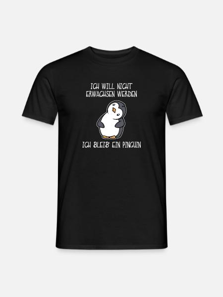 Zoo Süß Tier Pinguin Statement Seevogel - Männer T-Shirt - Schwarz