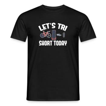 Let’s Tri Short Aujourd’hui Triathlon - T-shirt homme - noir - Devant - AI Model Male 178 light (178cm)