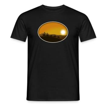 From afar - Men's T-Shirt - black - Front - AI Model Male 178 light (178cm)