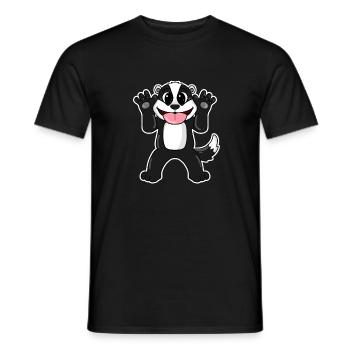 Dachs Dachse - Männer T-Shirt - Schwarz - Vorne - AI Model Male 178 light (178cm)