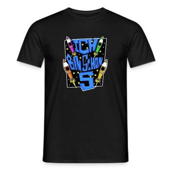 Junge 5 Jahre alt - Ich bin 5 - 5. Geburtstag - Männer T-Shirt - Schwarz - Vorne - AI Model Male 178 light (178cm)