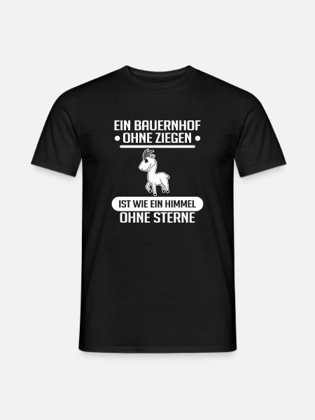 Ziege Ziegenbock Bock - Männer T-Shirt - Schwarz
