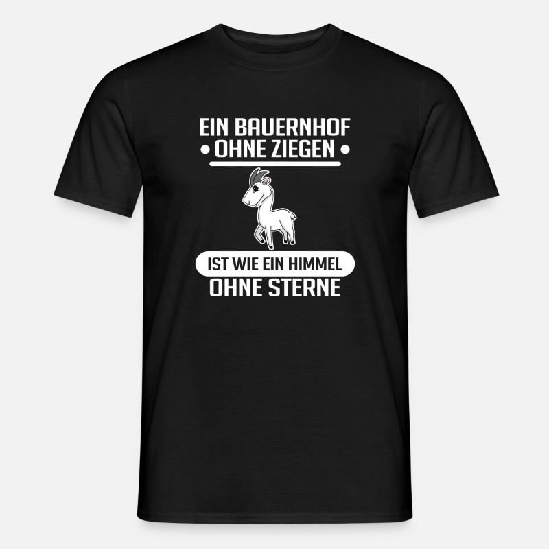 Ziege Ziegenbock Bock - Männer T-Shirt - Schwarz