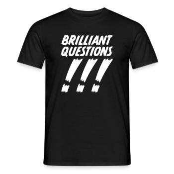 Brilliant Questions - Men's T-Shirt - black - Front - AI Model Male 178 light (178cm)