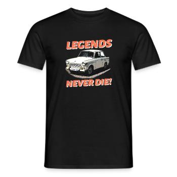 Les légendes ne meurent jamais - T-shirt homme - noir - Devant - AI Model Male 178 light (178cm)