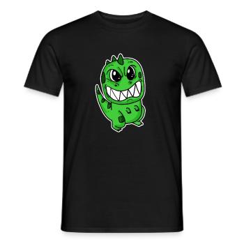 Angry little dinosaur - Men's T-Shirt - black - Front - AI Model Male 178 light (178cm)