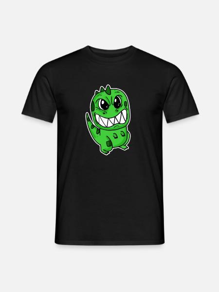 Angry little dinosaur - Men's T-Shirt - black