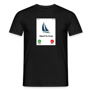 Appel du large - T-shirt homme - noir - Devant - AI Model Male 178 light (178cm)