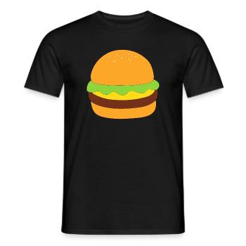 Burgers, fast food, eat, cook - Men's T-Shirt - black - Front - AI Model Male 178 light (178cm)