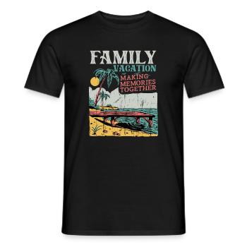 Family Vacation Making Memories Together - Men's T-Shirt - black - Front - AI Model Male 178 light (178cm)