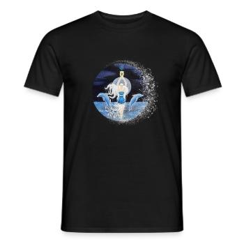 Goddess of the Sea Glitter - Sonja Ariel von Staden - Men's T-Shirt - black - Front - AI Model Male 178 light (178cm)