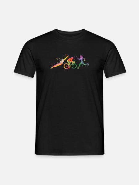 Watercolors Women Triathlon - Men's T-Shirt - black