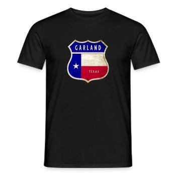 Motif du drapeau du Texas Guirland. - T-shirt homme - noir - Devant - AI Model Male 178 light (178cm)