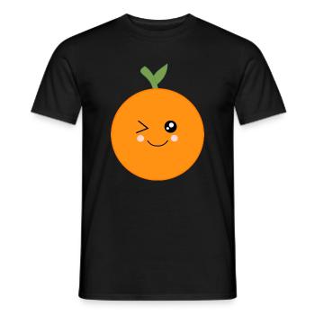 Orangen Frucht Früchte Kostüm Fasching Karneval - Männer T-Shirt - Schwarz - Vorne - AI Model Male 178 light (178cm)