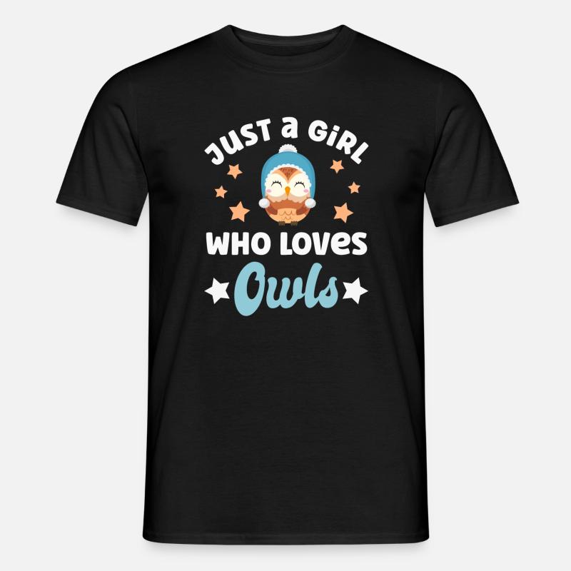 Eule Eulen - Männer T-Shirt - Schwarz