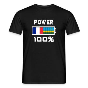 Ruanda und Frankreich Power 100 - Männer T-Shirt - Schwarz - Vorne - AI Model Male 178 light (178cm)