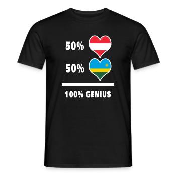 Österreich und Ruanda genial / Geschenk - Männer T-Shirt - Schwarz - Vorne - AI Model Male 178 light (178cm)
