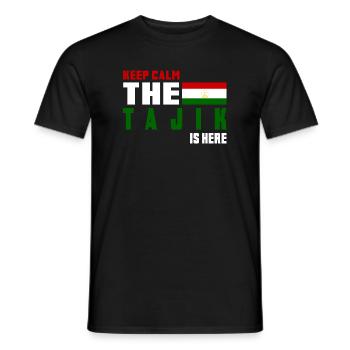 Design du drapeau du Tadjikistan Keep Cal - T-shirt homme - noir - Devant - AI Model Male 178 light (178cm)