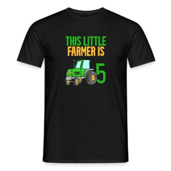 Farmer Farmer 5 years Boy 5th birthday son - Men's T-Shirt - black - Front - AI Model Male 178 light (178cm)