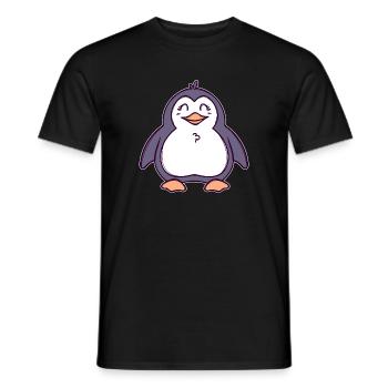 Cool Seabird Sweet Animal Penguin Oiseau Pôle Sud - T-shirt homme - noir - Devant - AI Model Male 178 light (178cm)