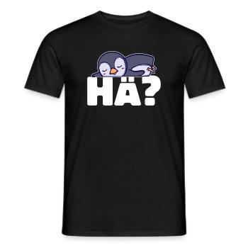 Pinguin Kälte Seevogel Spruch Tier Vogel Arktis - Männer T-Shirt - Schwarz - Vorne - AI Model Male 178 light (178cm)