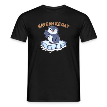 Antarctique Ice Cold Penguin Déclaration Oiseau de mer - T-shirt homme - noir - Devant - AI Model Male 178 light (178cm)