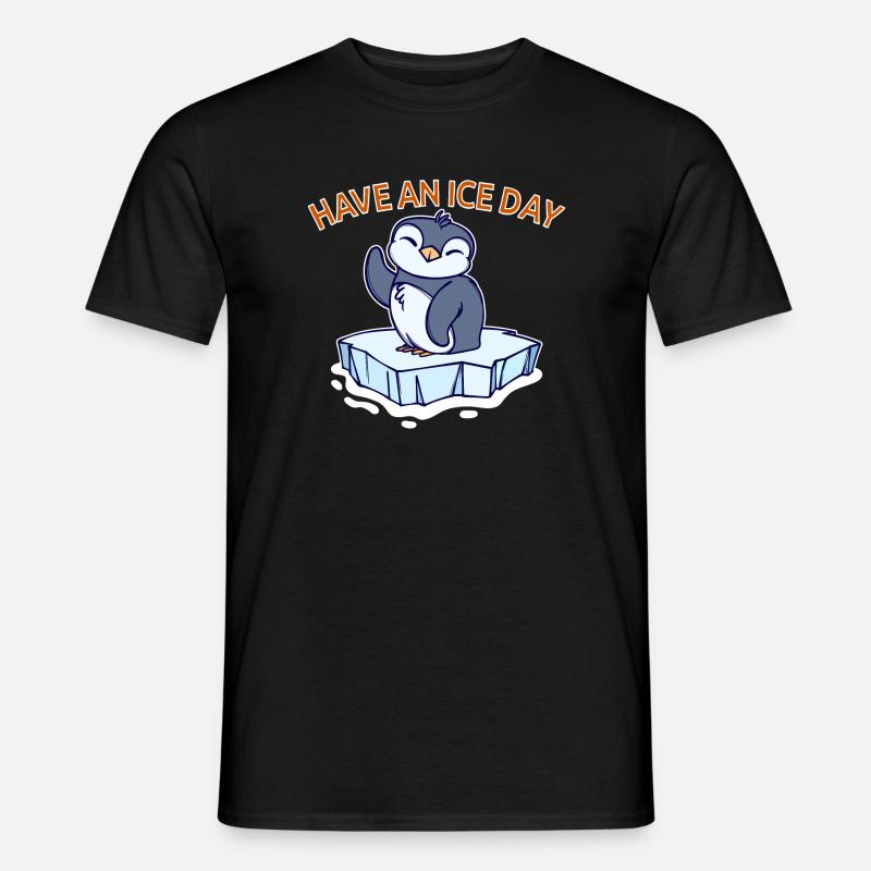 Antarktis Eis Kalt Pinguin Statement Seevogel - Männer T-Shirt - Schwarz