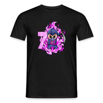 7. Geburtstag Mädchen 7 Jahre alt Ninja - Männer T-Shirt - Schwarz - Vorne - AI Model Male 178 light (178cm)
