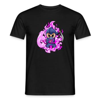 6. Geburtstag Mädchen 6 Jahre alt Ninja - Männer T-Shirt - Schwarz - Vorne - AI Model Male 178 light (178cm)