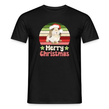 Rabbit Rabbit Christmas - Men's T-Shirt - black - Front - AI Model Male 178 light (178cm)