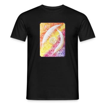 Plumes d’ange de l’âme - Sonja Ariel von Staden - T-shirt homme - noir - Devant - AI Model Male 178 light (178cm)
