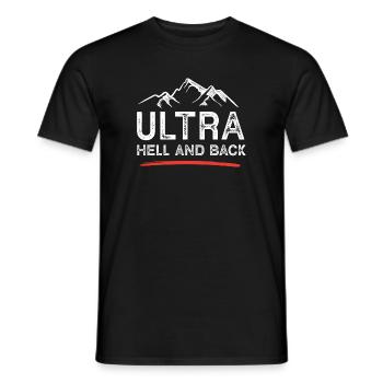 Ultra Running - Enfer et retour - T-shirt homme - noir - Devant - AI Model Male 178 light (178cm)
