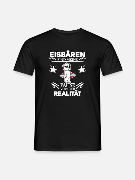 Eisbär Polarbär Bär - Männer T-Shirt - Schwarz