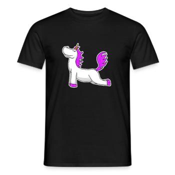 Unicorn Yoga Yoga Teacher Gift Idea - Men's T-Shirt - black - Front - AI Model Male 178 light (178cm)