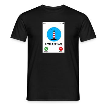 Appel de phare - T-shirt homme - noir - Devant - AI Model Male 178 light (178cm)