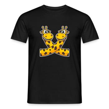 Girafes Girafe - T-shirt homme - noir - Devant - AI Model Male 178 light (178cm)