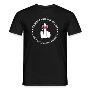 Fuck Peace and Love cool drôle de dicton - T-shirt homme - noir - Devant - AI Model Male 178 light (178cm)