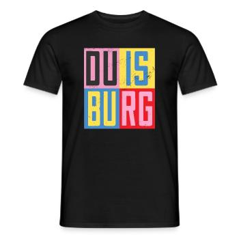 Design de la ville de Duisbourg - T-shirt homme - noir - Devant - AI Model Male 178 light (178cm)