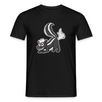 Skunks Stinktier - Männer T-Shirt - Schwarz - Vorne - AI Model Male 178 light (178cm)
