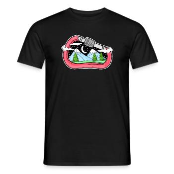 Mountain Mountains Mountain Peaks - Men's T-Shirt - black - Front - AI Model Male 178 light (178cm)